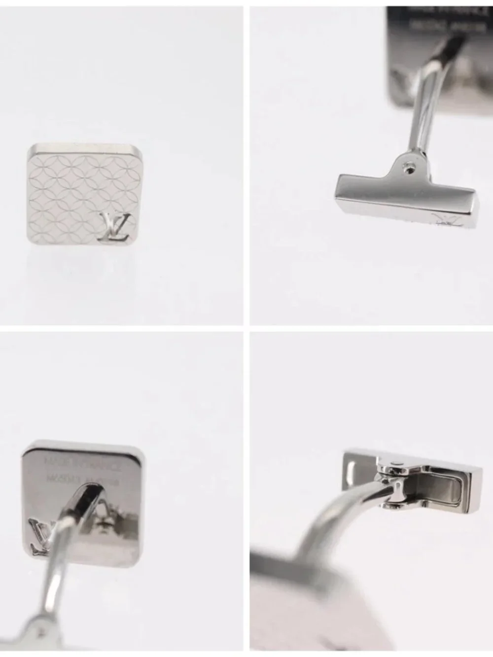 LOUIS VUITTON Bout Du Man Shet Champs Elysees Cuffs metal M65043 LV Auth ka1730V